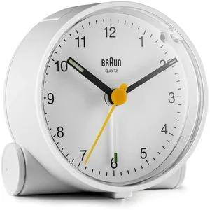 Braun Wecker BC01W – Analog Quarzuhr mit Snooze-Funktion in braun von Braun