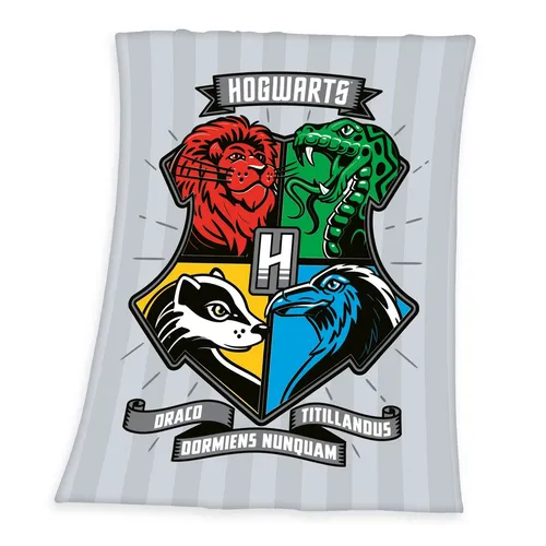 Herding Fleecedecke 130x170cm Harry Potter Hogwarts Häuser