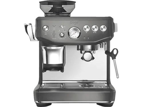 SAGE SES 876 BST The Impress Espressomaschine - Black Stainless Steel, für Third-Wave-Spezialitätenkaffee in weniger als einer Minute, mit präziser Dosierung und perfektem Mikro-Milchschaum
