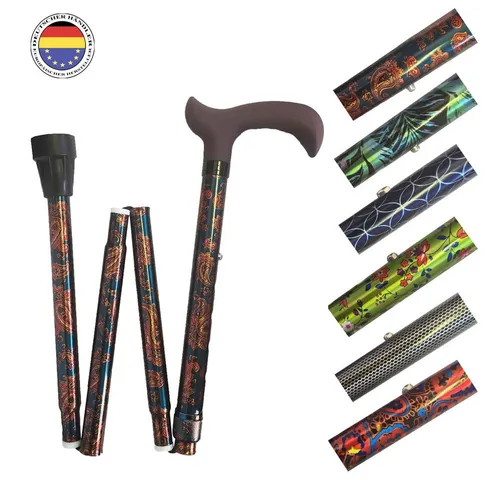 Herdegen Faltstock – Stilvoller Gehstock für maximale Mobilität - Eleganter Faltstock zur Unterstützung der Mobilität. Leicht, höhenverstellbar und ergonomisch für besten Komfort. Ideal für unterwegs und auf Reisen.