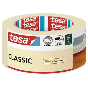 tesa CLASSIC Kreppband beige 50,0 mm x 50,0 m 1 Rolle von tesa
