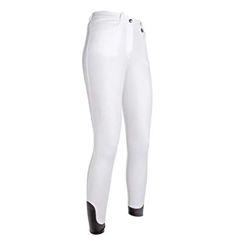 HKM Reithose -Kate- mit Silikon-Kniebesatz in Weiß, Größe 38
