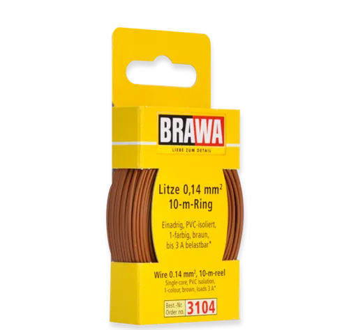 BRAWA Litze 0,14mm² 10m Ring br 3104 von BRAWA