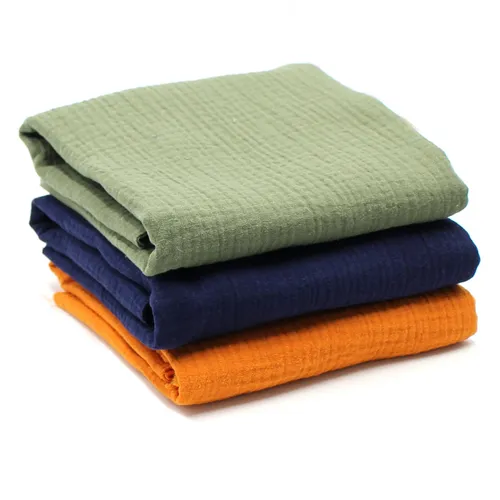 Produktbild 3x Double Gauze Musselin Set je 0,5m x 1,35m Stoff 100% Baumwollstoff Set11