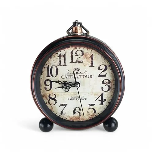 GMMH Retro Analog Wecker - Tischuhr im Vintage-Design, ohne Ticken für ruhige Nächte und ideal für Retro-Liebhaber, bietet zuverlässige Weckerfunktion und gute Lesbarkeit.