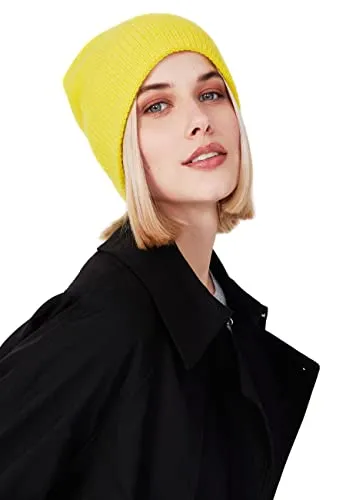 Style & Republic Kaschmir Sport Mütze-Beanie Damen - Kuscheliges Cashmere für stilvolle Herbst- & Winter-Momente - Strickmützen für Damen aus 100% Cashmere - Luxuriöser Tragekomfort und stilvolle Farben für jeden Anlass!