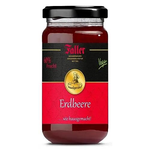 Fruchtaufstriche aus dem Schwarzwald Faller Erdbeer-Konfitüre extra wie hausgemacht! mit 60% Frucht 330 Gramm