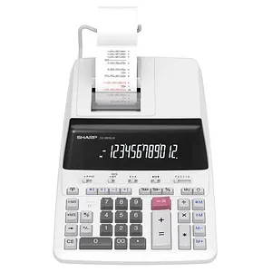 Sharp Tischrechner CS 2635 LW - 12-stelliges beleuchtetes Display - Papeterie & Bürotechnik, ideal für Büros mit großem, beleuchtetem Display und schneller Farbbanddruckfunktion für präzise Berechnungen.