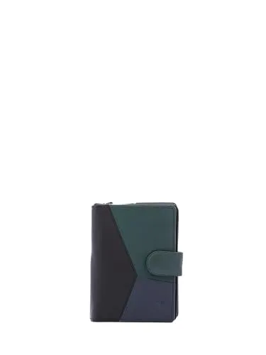 Sergio Valentini Damen-Geldbörse aus Kunstleder, veganes Produkt, 13 x 9 x 3 cm, IN-2007-PARENT, Schwarz