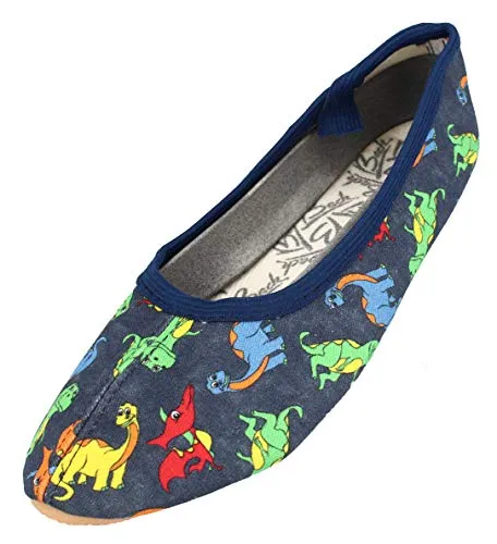 Beck Unisex Kinder Dinosaurus Gymnastikschuhe, Blau, 34 EU
