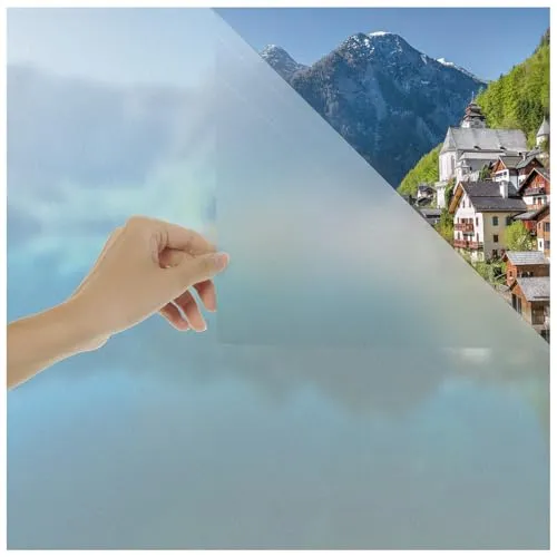 Blumtal Fensterfolie 30x200 cm 2er Set Blickdicht & statisch haftend + Rakel