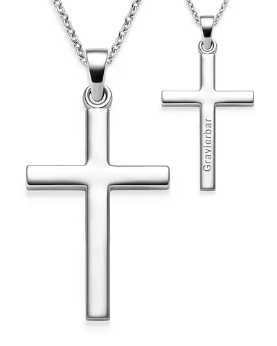 Kreuz Kette Mädchen Jungen Kommunion Silber 925 | AMOONIC von Amoonìc