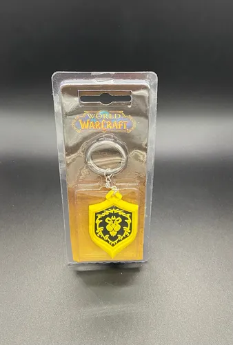 World of Warcraft WOW Keychain Gummi-Schlüsselanhänger Alliance Pride 4 cm Neu!