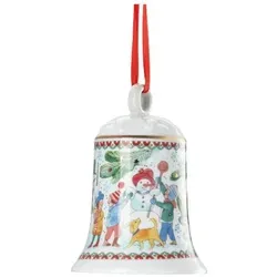 Hutschenreuther Porzellanglocke 12cm - Weihnachtsspiele 2025 - Weihnachtsdeko: Elegante Porzellanglocke mit festlichem Design, perfekt für eine stilvolle Weihnachtsatmosphäre.