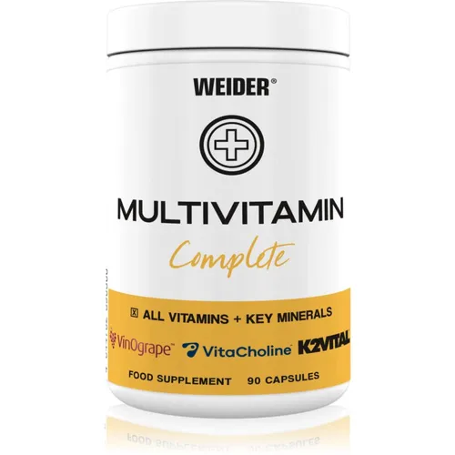 Weider Multivitamin Complete - 13 Vitamine für optimale Gesundheit - Multivitamine für umfassende Nährstoffversorgung: 13 Vitamine, Mineralstoffe und Pflanzenextrakte unterstützen Immunsystem und Energielevel. Einfach einzunehmen, ideal für Sportler und aktive Menschen.