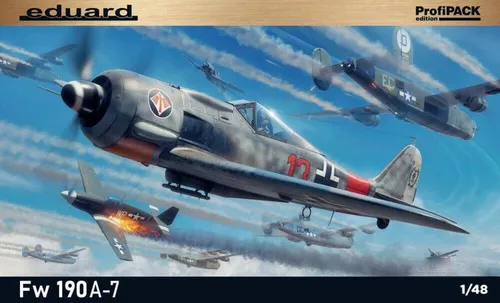 Eduard 1:48 Fw 190A-7 Flugzeugbausatz - Unbemalter Kunststoff-Bausatz für Modellflugzeuge, ideal für Militär- und Flugzeugliebhaber, der perfekte Einstieg in die Modellbau-Welt.