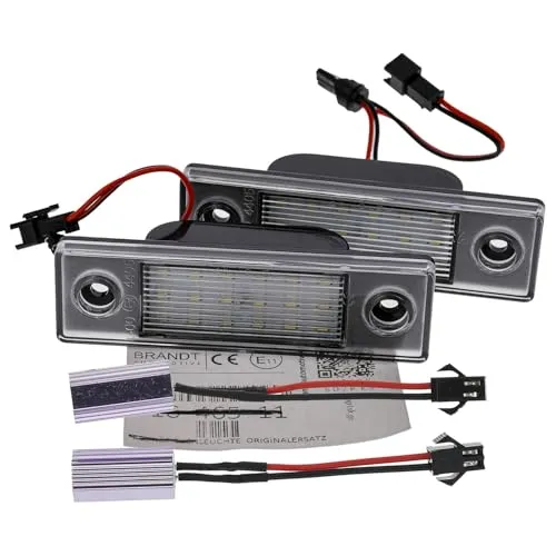 BRANDT AUTOMOTIVE Kennzeichenleuchten + Kabel LED + Widerstand kompatibel mit Chevrolet Cruze I J300 J305 11-16 Spark IV 16-22