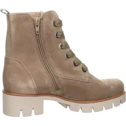 Gabor Stiefelette Grau Veloursleder - Damen Schnürstiefelette Größe 41 - Modische Damen-Stiefelette von Gabor aus hochwertigem Veloursleder. Mit praktischem Reißverschluss und weichem Innenfutter für hohen Tragekomfort. Ideal für jeden Anlass und die kühle Übergangszeit.