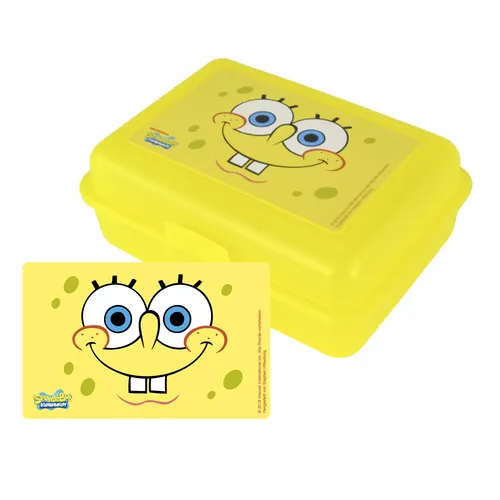 Spongebob Schwammkopf Brotdose Lunchbox Butterbrotdose mit Trennwand Gelb