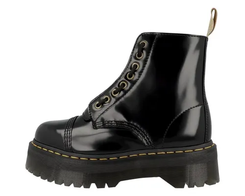 DR. MARTENS Vegan Sinclair Damen Winterboots schwarz 43 EU - Wanderschuhe mit 5 cm Plateauabsatz, aus veganem Lederimitat, wadenhoch und ideal für kalte Tage, kombiniert Stil und Komfort.