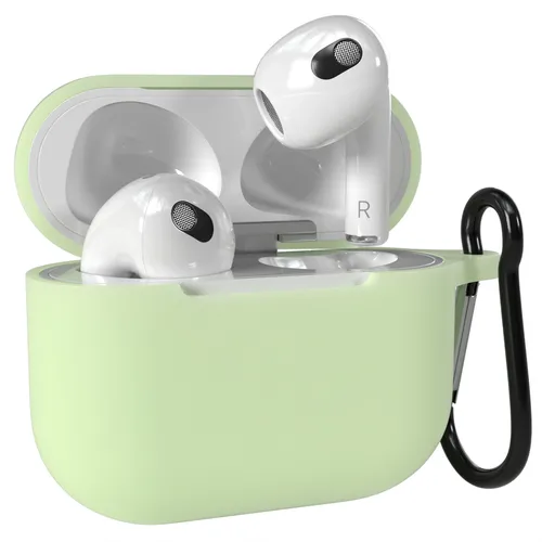 Silikonhülle für Apple AirPod 3 Schutzhülle Cover Tasche Schutz Etui Hell Grün