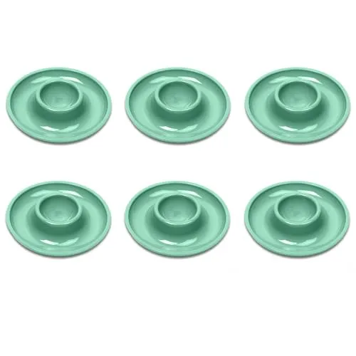 Westmark 6 Eierbecher, rund, stapelbar, ø 10 cm, Hochwertiger Kunststoff, Punto, Mint-Grün, 206222EM