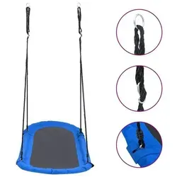 vidaXL Nestschaukel mit Fahnen 165x70 cm - Spielplätze: Ideal für den Garten, robustes Design mit weicher Polsterung und wasserdichtem Gewebe, maximale Tragfähigkeit von 150 kg für sicheren Spaß.