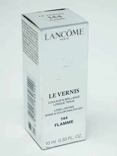 Lancome Le Vernis Nagellack 10ml - 144 Flamme - Hochwertiger Nagellack in strahlendem Rot für ein makelloses Finish. Ideal für kreative Maniküren und lange Haltbarkeit.