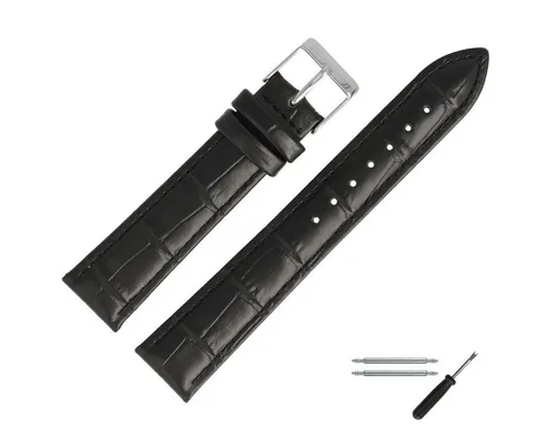 MARBURGER Uhrenarmband 20mm Leder Alligator Prägung