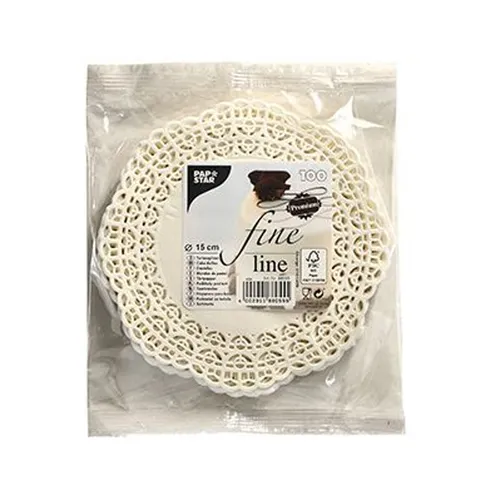 Papstar Tortenspitzen rund weiss 15 cm Durchmesser Fettdicht 100 Stück