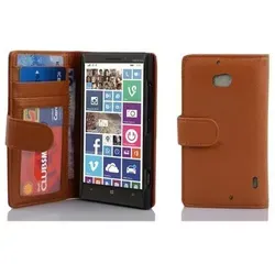 Produktbild Cadorabo Hülle für Nokia Lumia 929 / 930 in Braun Backcover Handy Schutz Hülle Book Case Booklet Kartenfächer