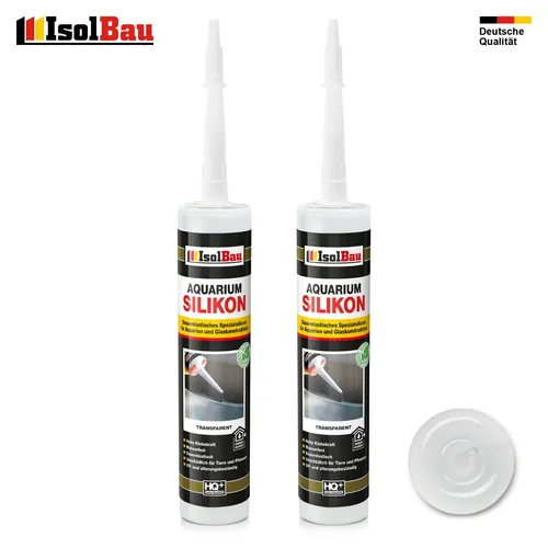 Aquarium Silikon Transparent 2x300ml Aquarium Süß/Meerwasser Kleber Glassilikon