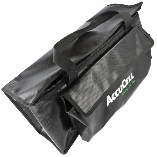 Li-ion AkkuSafe - BikeBag E-Bike Akku Aufbewahrungstasche - Zubehör für Elektrowerkzeug, brandschutzfeste Tasche für sichere Lagerung und Transport von E-Bike-Akkus mit praktischem Zubehörfach.