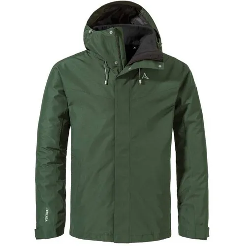 SCHÖFFEL 3in1 Jacket Style Okere Herren Jacke grün 52 - Funktionsjacke für Herren, 3-in-1 Design mit wasserdichter Außenjacke (10.000 mm) und wärmender Fleece-Innenjacke, ideal für jedes Wetter und vielseitige Outdoor-Aktivitäten.
