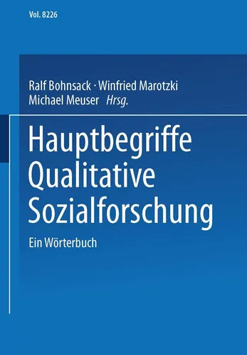 Produktbild Hauptbegriffe Qualitative Sozialforschung