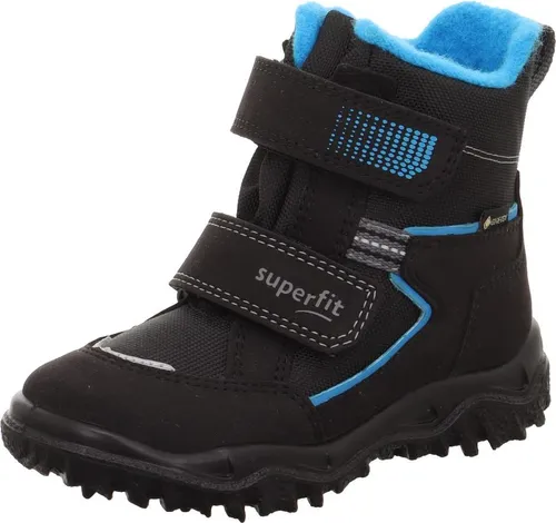 Superfit Husky schwarz/türkis (0000) 31 - Wasserdichte GORE-TEX Winterboots für Kinder, perfekt für winterliche Abenteuer. Mit reflektierenden Details und herausnehmbarer Einlegesohle bieten sie optimalen Komfort und Sicherheit.
