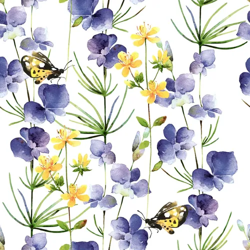 Lunchservietten Blumen - 33 x 33 cm, 20 Stück, 1 VPE