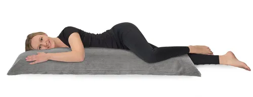 XDREAM Seitenschläferkissen Pure, Stillkissen, Schwangerschaftskissen, Lagerungskissen, 1-tlg., wirkt stützend und entlastend, moderner und kuscheliger Kordbezug