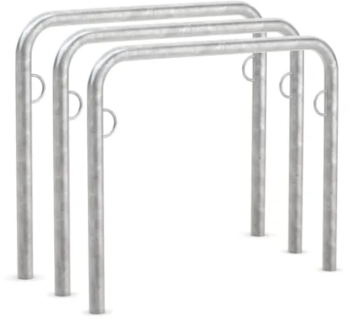 Fahrradanlehnsystem Trust 20 | 3er Pack - Stabiler Fahrradständer für 2 Fahrräder - Fahrradhalter- & -ständer, robustes verzinktes Stahlrohr für maximale Sicherheit und Komfort, ideal zum Einbetonieren, perfekt für alle Fahrradtypen.