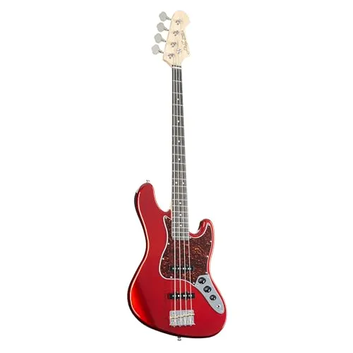J&D JB-DLX E-Bass, Candy Red, 4-String, Erlekorpus, Ahornhals, Palisandergriffbrett, Alnico Single Coils, Passive Elektronik, Vintage Steel Bridge, Longscale 34
