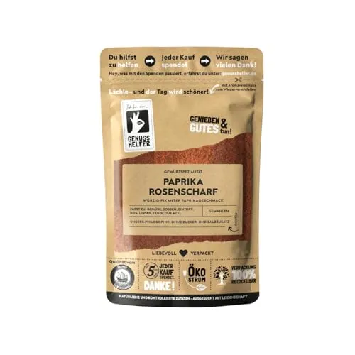 Bremer Gewürzhandel Paprika Gewürz rosenscharf, gemahlen, aromatisches Paprikapulver leicht scharf, 10 x 100g