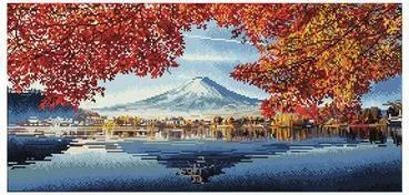 Diamond Dotz Mount Fuji Herbst - Sonstige Kreativspielzeuge, einzigartiges Diamond Painting Set für kreative Entspannung und beeindruckende Wandkunst