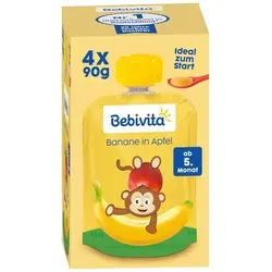 Bebivita Quetschie Banane in Apfel (ab 1 Jahr) 4 x 90 g