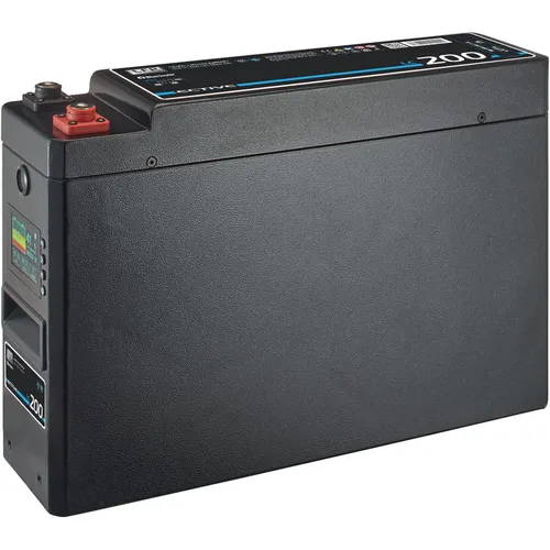 ECTIVE LC 200L LT Slim LiFePO4 Lithium Batterie 12V, 200Ah - Lithium-Batterien mit 200 Ah Kapazität, BMS, Bluetooth und Display. Ideal für extreme Bedingungen, lädt bis -30°C und bietet zahlreiche Zusatz-Anschlüsse.