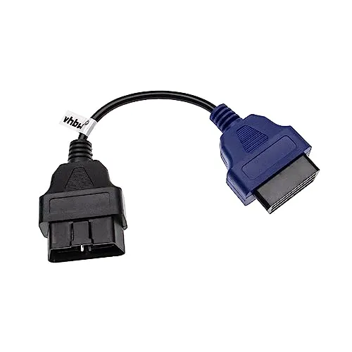vhbw OBD Adapter A5 16Pin-OBD1 auf OBD2 kompatibel mit Alfa Romeo Auto, KFZ - 22 cm
