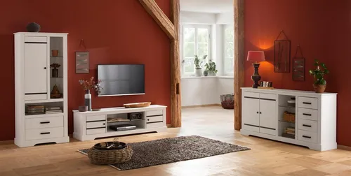 Sideboard OTTO HOME, Weiß, 170 cm, Massivholz