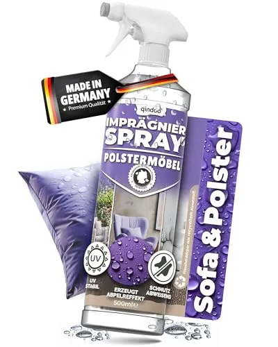 Qindoo Imprägnierspray für Polster-Möbel – Fleckenschutz für Sofa, Couch & Autositze