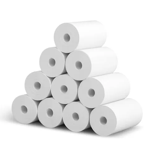 Rollen Thermopapier - Null Tinten Druckpapier 5,7 x 3 cm - Thermopapier Kinderkameras - Einfach auszutauschen Für Sofortbildkameras (Weiß) 10