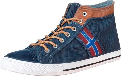 Nebulus Teil-Leder Sneaker UTAH High Herren, Ledersneaker, Turnschuhe, P6971 - Herren, navy, 47