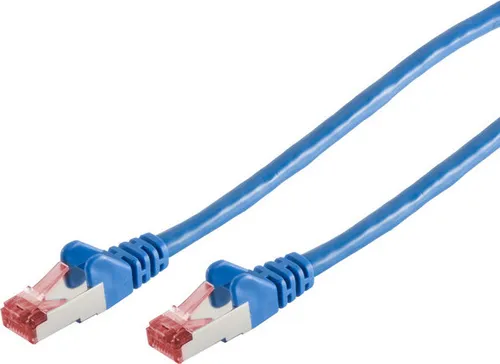 Netzwerkkabel, RJ45 LAN, Ethernet Cat 6A, S/FTP, PIMF, Halogenfrei, GHMT Blau 1,50m
